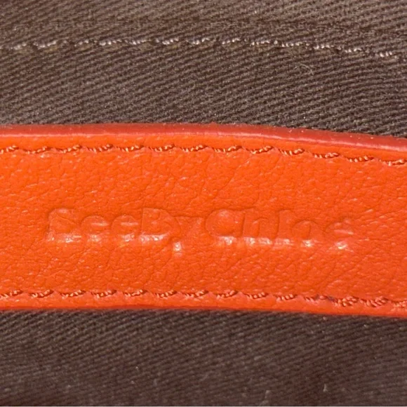 See by Chloe Red Leather and Suede Crossbody Bag - Picture 6 of 7